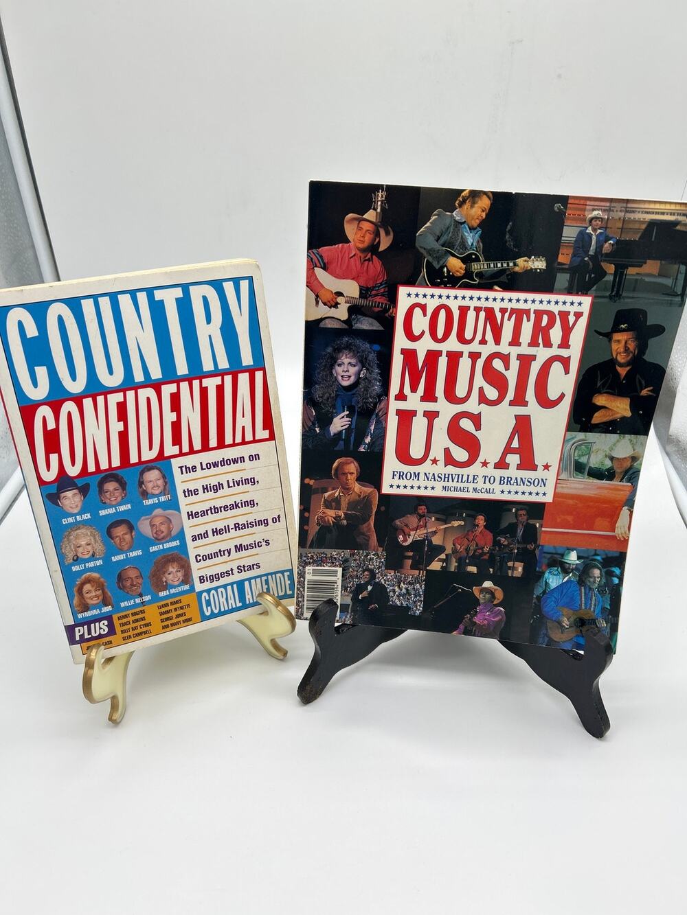 Lot of 2 Vintage Country Music Books Country Music USA Country Confidential